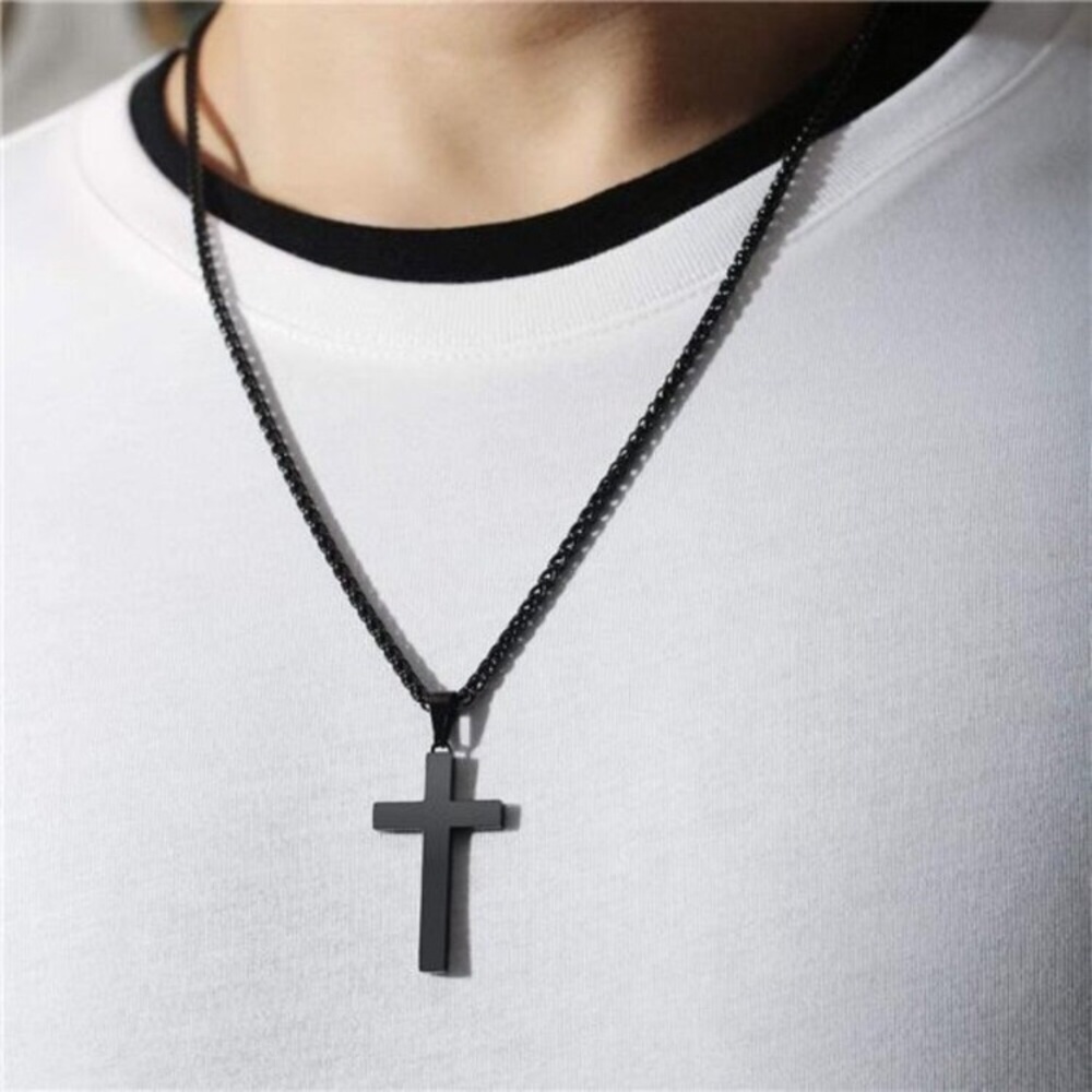 Christian Cross Pendant with 16-24 Inches Chain Cross Necklace